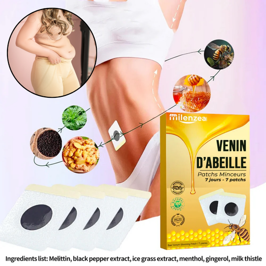 Pansement anti-abeilles Milenzea™ | Éliminez 87 % de la graisse abdominale indésirable en seulement 2 semaines !